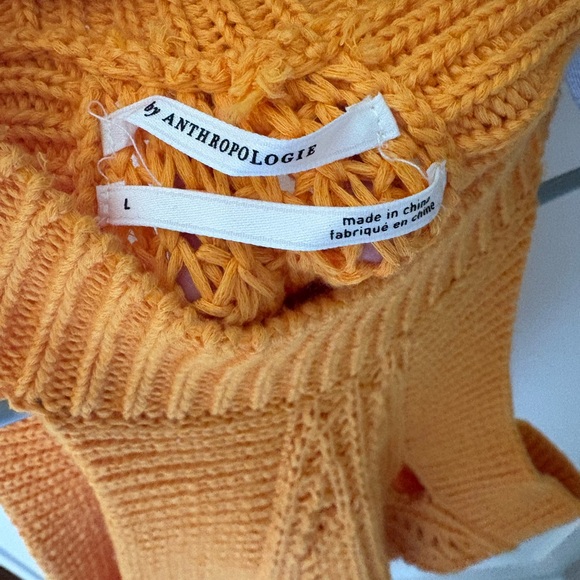 Anthropologie Knit Halter Crop Top - Mustard - Picture 2 of 3